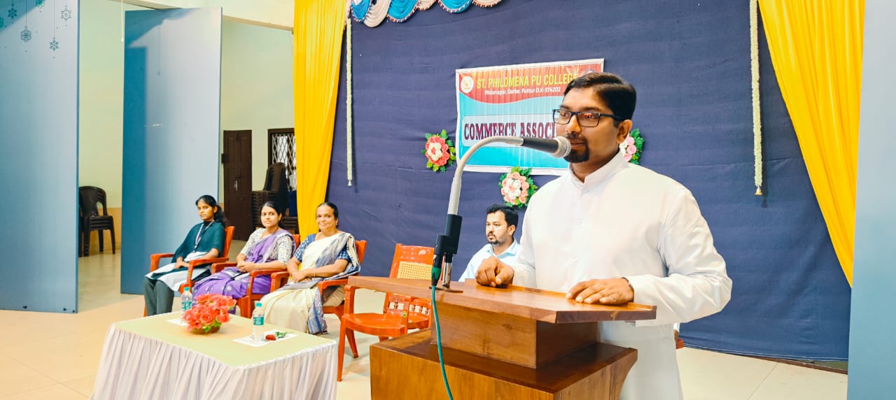 An Orientation Programme on Banking Aspects at St Philomena P.U. College, Puttur.