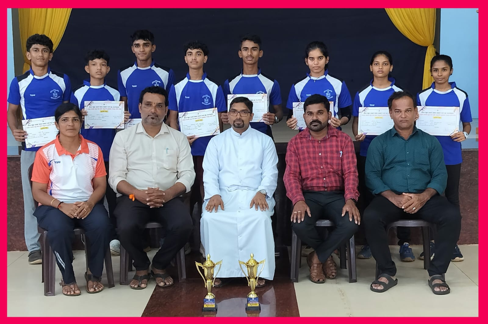 Runners-Up Trophy in the  Table Tennis Tournament.