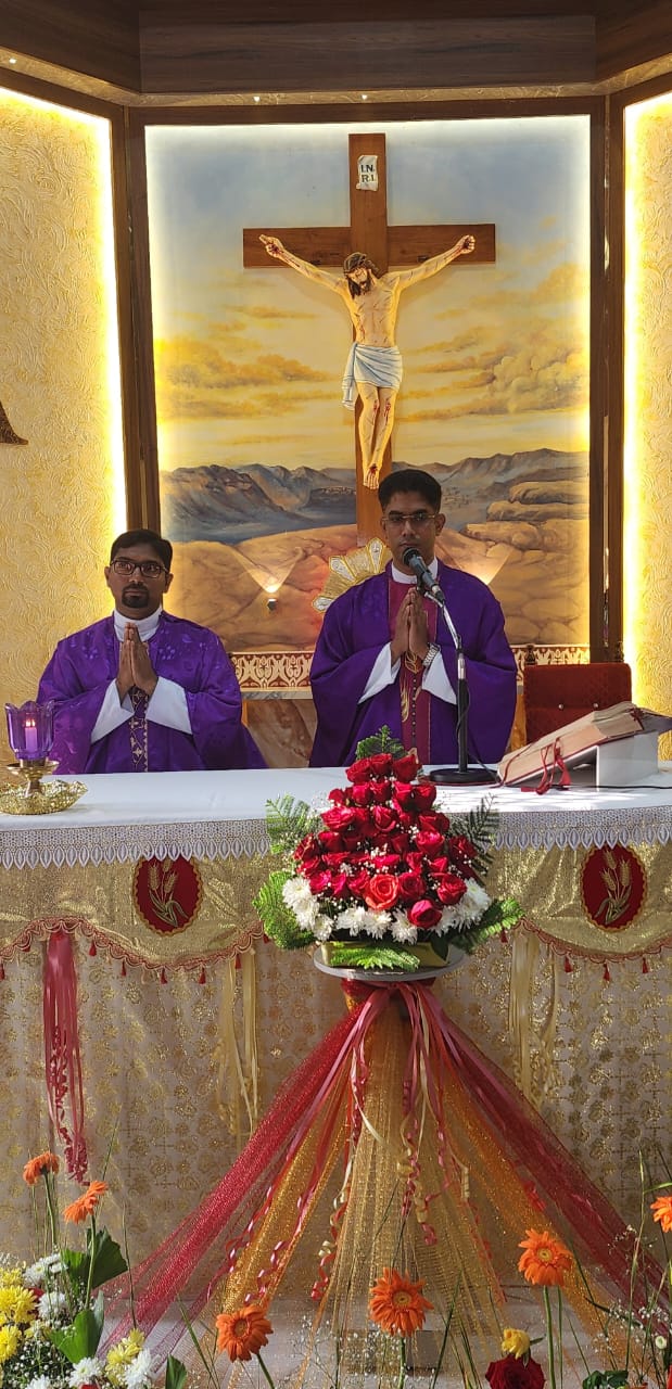 Thanks giving Holy Eucharistic Celebration at St Philomena P.U.College, Puttur.