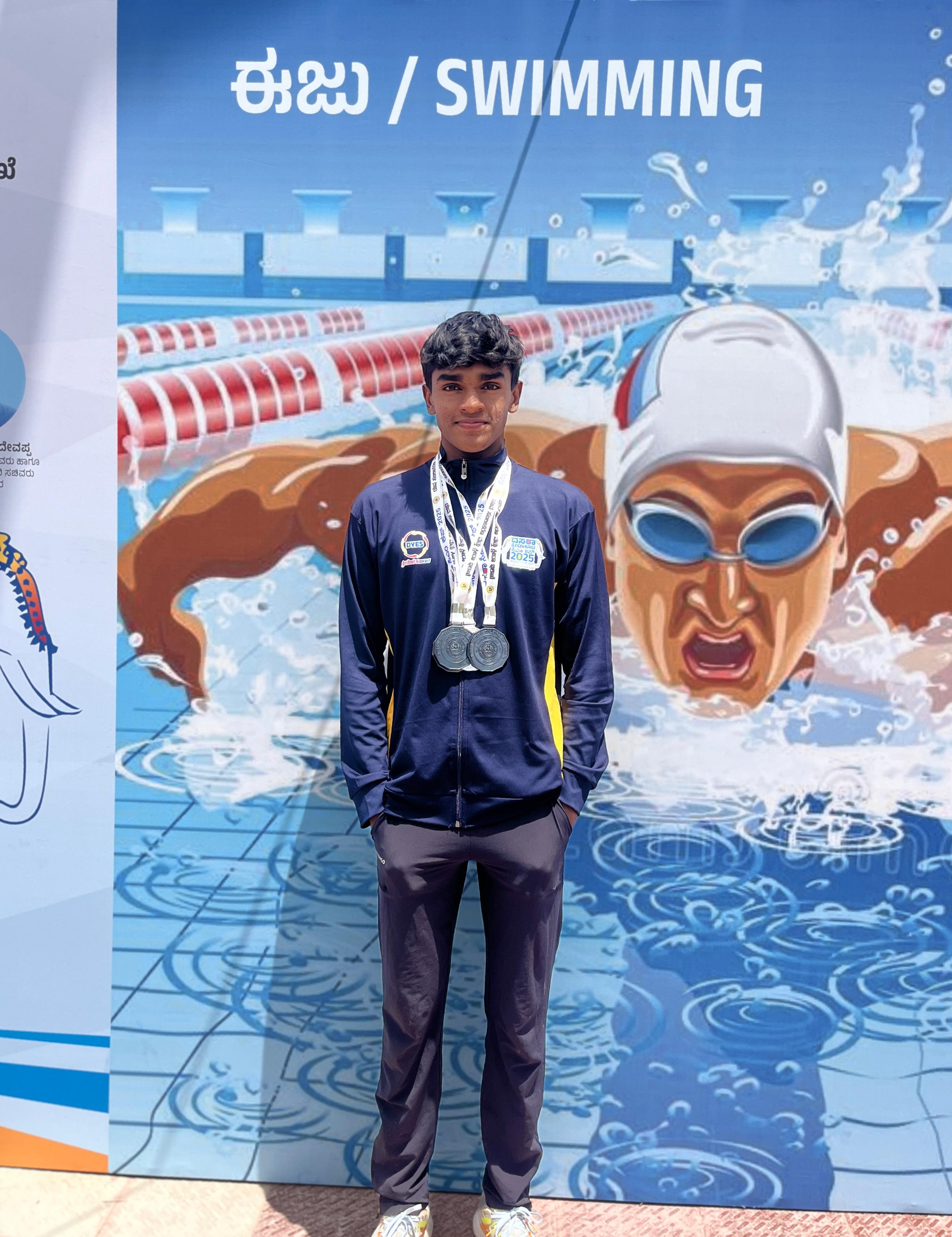 Diganth V.S. of St Philomena P.U. College, Puttur Dives into Glory