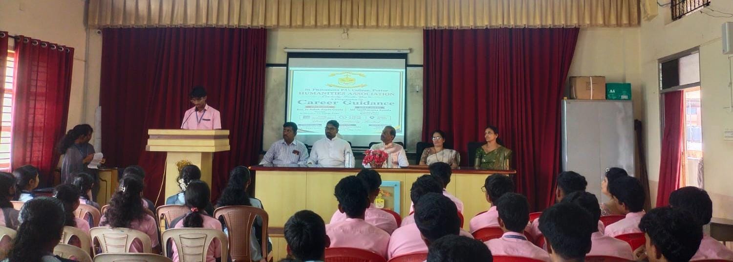 Career Guidance Programme at St Philomena P.U.College, Puttur.