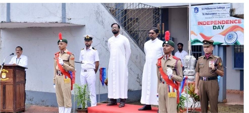 St. Philomena Colleges, Puttur Celebrate 80th Independence Day with Grandeur